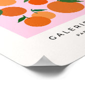 レオレンジ01レトロフルーツピンク&オレンジ ポスター (角)