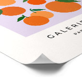 レオレンジ02パープルレトロフルーツ薄紫 ポスター (角)