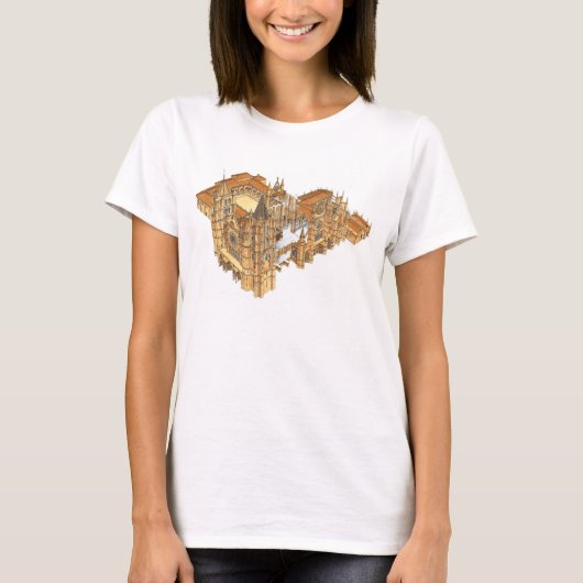 レオンのカテドラル。 スペイン Tシャツ (正面)