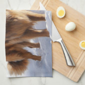 レオンバーガーはそれを雪のクリスマスに任せた キッチンタオル (四つ折り)