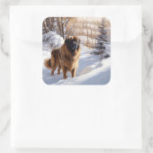 レオンバーガーはそれを雪のクリスマスに任せた スクエアシール (バッグ)