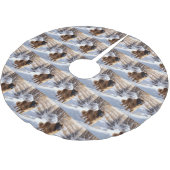 レオンバーガーはそれを雪のクリスマスに任せた ブラッシュドポリエステルツリースカート (アングル)