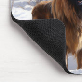 レオンバーガーはそれを雪のクリスマスに任せた マウスパッド (コーナー)