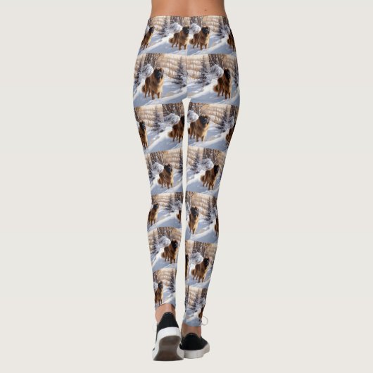 レオンバーガーはそれを雪のクリスマスに任せた レギンス (裏面)