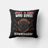 レオンバーガー犬の贈り物が好きな女の子 クッション (裏面)