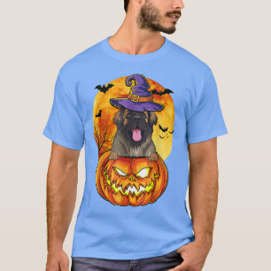 レオンベルガーウィッチパンプキンハロウィーンドグ恋人おもしろい Tシャツ