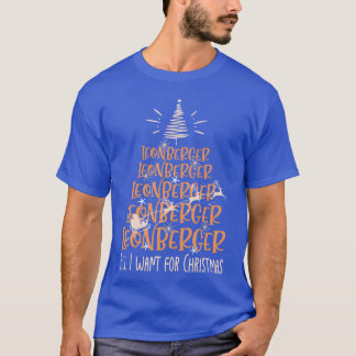 レオンベルガークリスマスドッグブリードクリスマスレトロ Tシャツ