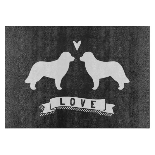 レオンベルガーシルエット愛 カッティングボード (正面)