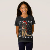 レオンベルガードッグサンタハットクリスマスズアグリー Tシャツ (正面フル)