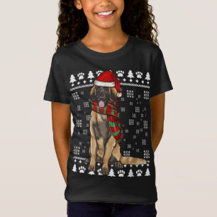 レオンベルガードッグサンタハットクリスマスズアグリー Tシャツ