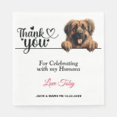 レオンベルガードッグ紙ナプキンス スタンダードランチョンナプキン (正面)