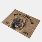 レオンベルガーパーソナライズされたペット ドアマット (アングル)