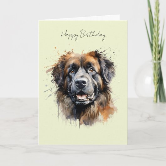 レオンベルガー犬の誕生日カード #1 カード (正面)