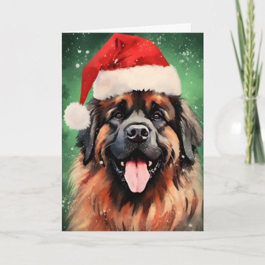 レオンベルガー クリスマスの筆遣い アート作品 シーズンカード (正面)