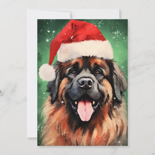 レオンベルガー クリスマスの筆遣い アート作品 シーズンカード (正面)