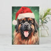 レオンベルガー クリスマスの筆遣い アート作品 シーズンカード (スタンド正面)