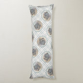 レオンベルガ絵を描ーズレオかわいいオリジナルペットドッグアート ボディピロー (裏面 (縦))