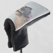 レオンベ絵画ーガーの – かわいいオリジナルドッグアート ゴルフヘッドカバー (3/4 正面)