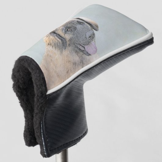 レオンベ絵画ーガーの – かわいいオリジナルドッグアート ゴルフヘッドカバー (3/4 正面)