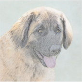 レオンベ絵画ーガーの – かわいいオリジナルドッグアート シール (正面)