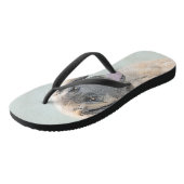 レオンベ絵画ーガーの – かわいいオリジナルドッグアート ビーチサンダル (アングル)