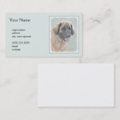 レオンベ絵画ーガーの – かわいいオリジナルドッグアート 名刺 (正面/裏面)