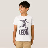 レオン サッカー男子 個人名 レオン Tシャツ (正面フル)