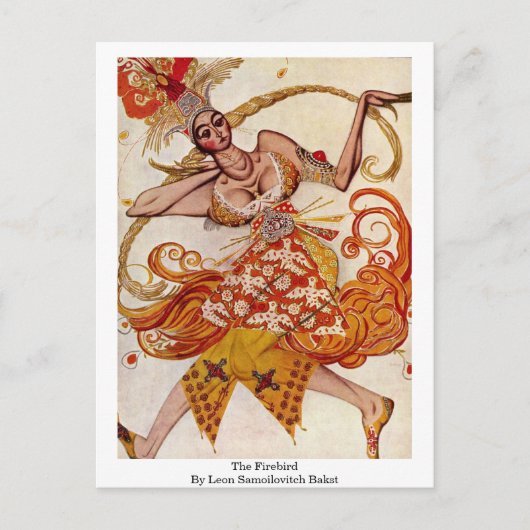 レオン・サモイローヴィチ・バクストによる『火の鳥』 ポストカード (正面)