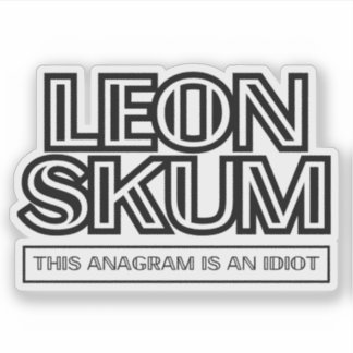 レオン・スカム | このアナグラムは馬鹿だ シール