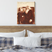 レオン・トルストイと孫娘のタティアナ キャンバスプリント (インサイチュ (寝室))