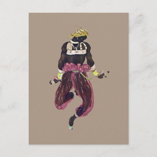 レオンBakst著Scheherazadeのための衣裳 ポストカード (正面)