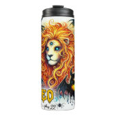 レオ不気味〔占星術の〕十二宮図ハロウィーン誕生日ギフト タンブラー (正面)