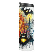 レオ不気味〔占星術の〕十二宮図ハロウィーン誕生日ギフト タンブラー (回転右)