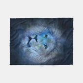 レオ占星術の〔占星術の〕十二宮図標識 フリースブランケット (正面(横))