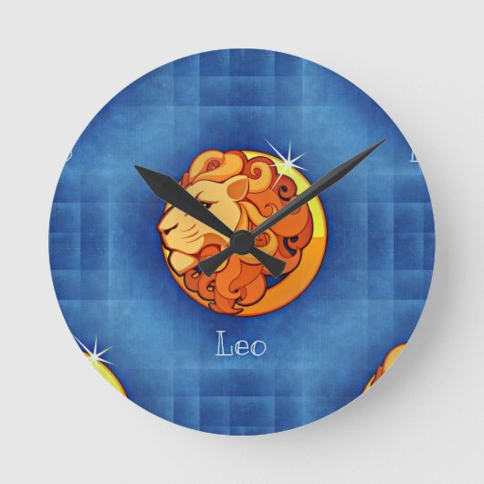 レオ占星術 ラウンド壁時計 (正面)