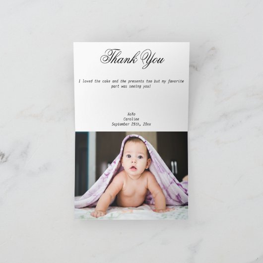 レオ印象派絵画のスタイル&金ゴールド サンキューカード (内部)