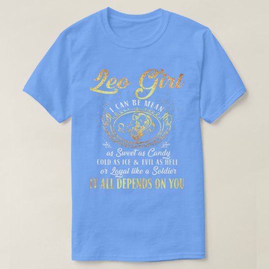 レオ女の子お菓子の誕生日ほど甘い Tシャツ (デザイン正面)