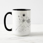 レオ女子 15oz ブラックリム マグ (左)