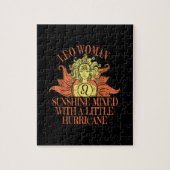 レオ女性〔占星術の〕十二宮図サイン7月威厳がある誕生日 ジグソーパズル (縦)