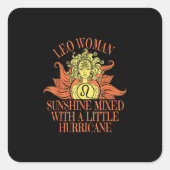 レオ女性〔占星術の〕十二宮図サイン7月威厳がある誕生日 スクエアシール (正面)