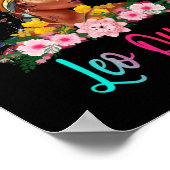 レオ女王黒人女性しつこい美しい ポスター (角)