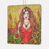 レオ女神 セラミックオーナメント (左)