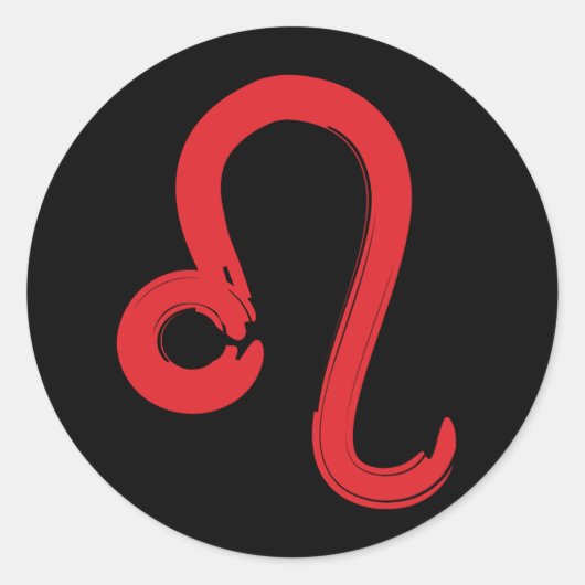 レオ座 - 7月8月誕生日占星術 ラウンドシール (正面)