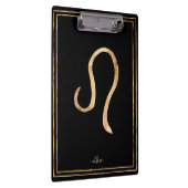 レオ打撃金ゴールド様式星占い記号 クリップボード (右)