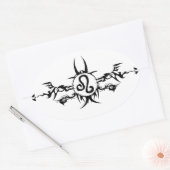 レオ族誕生シンボルや象徴シール 楕円形シール (封筒)