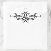 レオ族誕生シンボルや象徴シール 楕円形シール (バッグ)