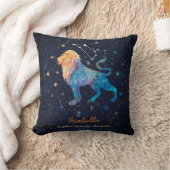 レオ星座の水彩画の星のギャラクシー クッション (ブランケット)