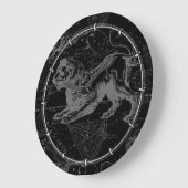 レオ星座ヘベリアス1690デコール ラージ壁時計 (傾斜)