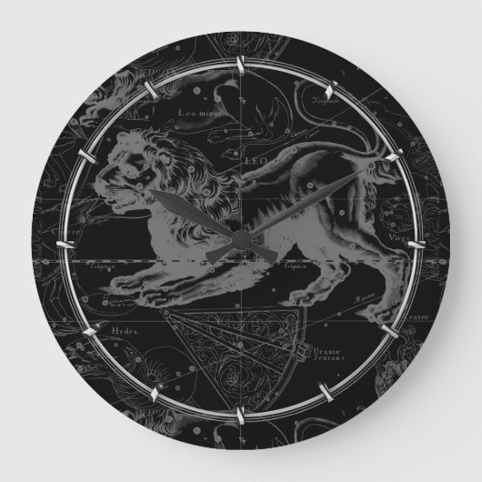 レオ星座ヘベリアス1690デコール ラージ壁時計 (正面)