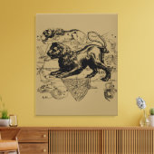 レオ星座ヘベリアス1690年7月23 威厳がある 22日 キャンバスプリント (インサイチュ (リビング))